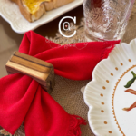 Conjunto de Anéis de Madeira Teca para Guardanapos