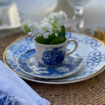 Conjunto de Xícaras de Cafezinho Cena Inglesa