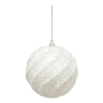 Conjunto de Bolas de Natal Brancas de 8 cm - Decoração Elegante para sua Árvore de Natal