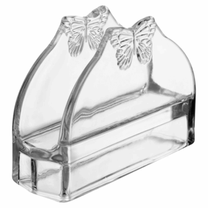 Porta Guardanapos Butterfly de vidro decorando mesa posta